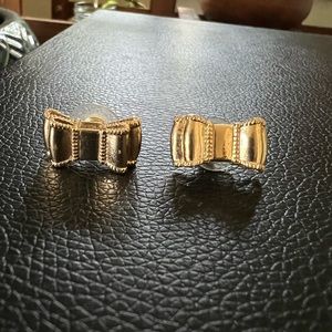 Kate Spade large gold bow studs